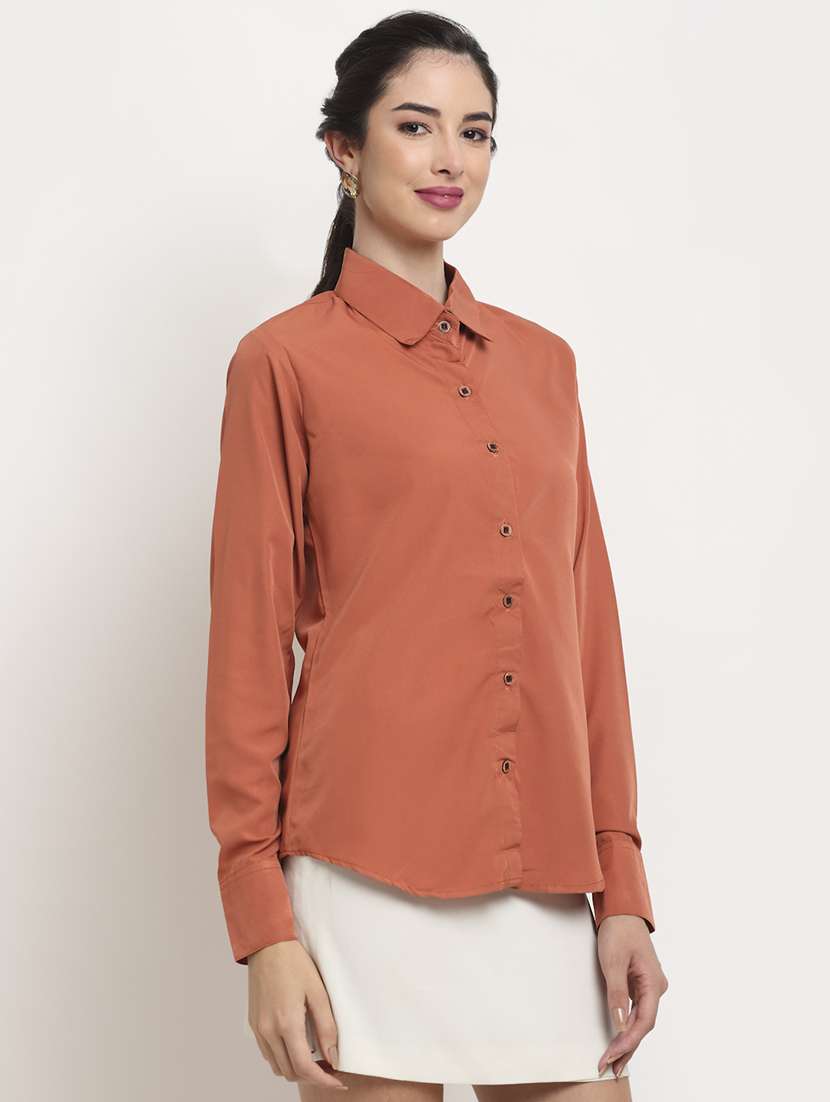 women collared long sleeve regular fit shirt - 22184995 -  Standard Image - 1
