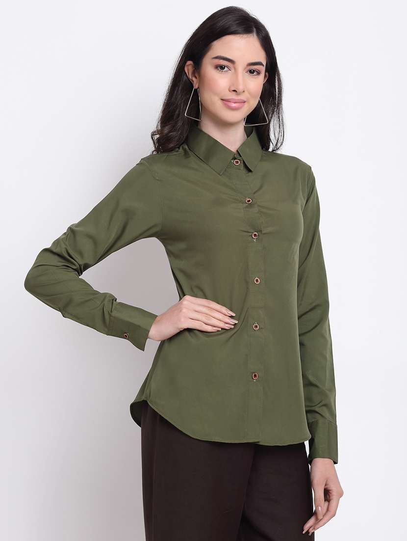 women collared long sleeve regular fit shirt - 22184996 -  Standard Image - 1