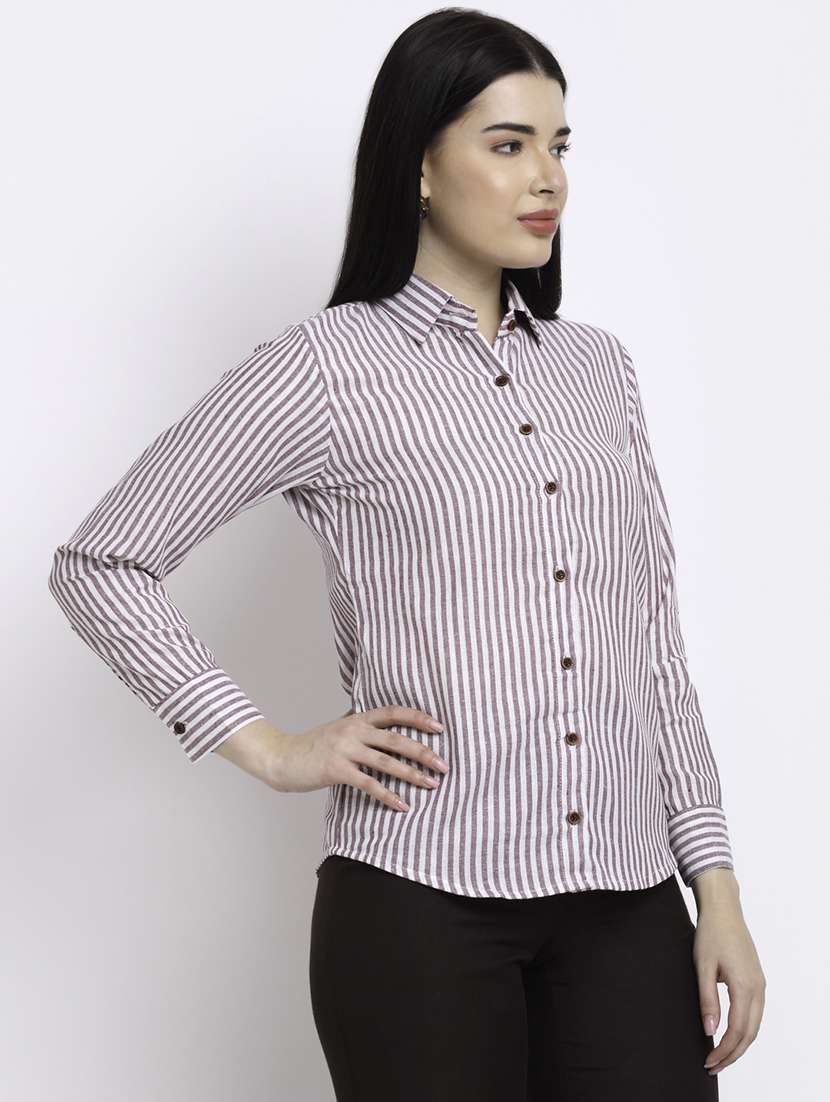 women collared long sleeve regular fit shirt - 22184997 -  Standard Image - 1