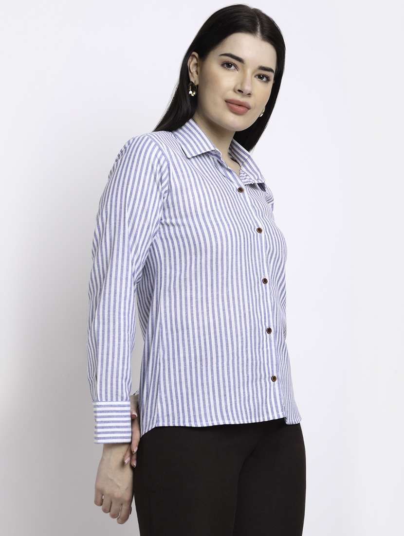 women collared long sleeve regular fit shirt - 22184998 -  Standard Image - 1