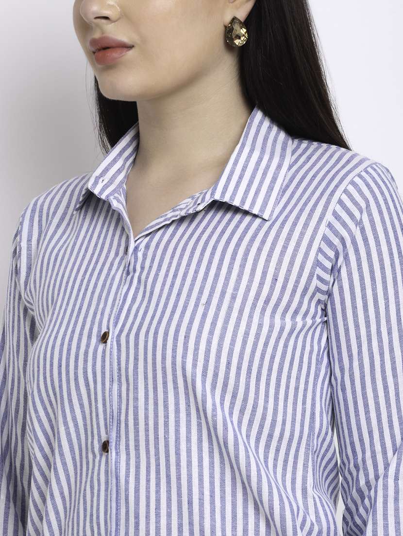 women collared long sleeve regular fit shirt - 22184998 -  Standard Image - 4