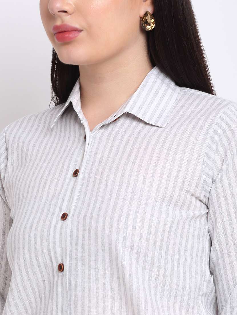 women collared long sleeve regular fit shirt - 22185001 -  Standard Image - 4