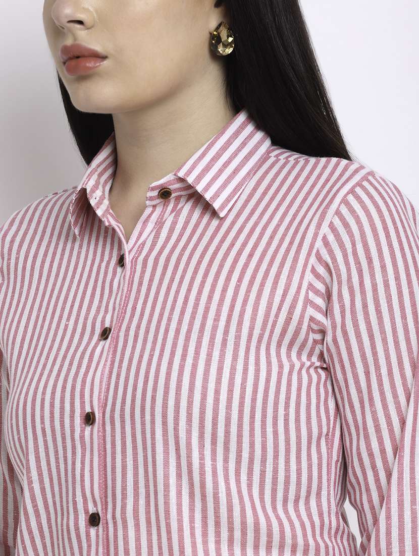 women collared long sleeve regular fit shirt - 22185006 -  Standard Image - 4