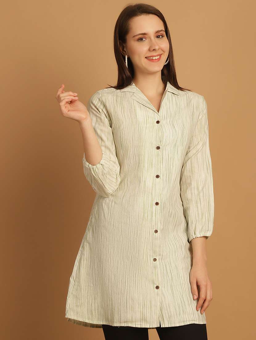 women lapel collar long sleeve regular fit shirt - 22185031 -  Standard Image - 1