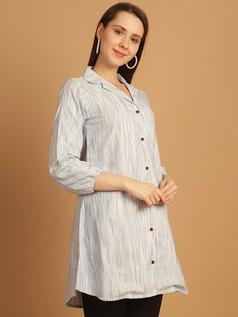 women lapel collar long sleeve regular fit shirt - 22185032 -  Standard Image - 1