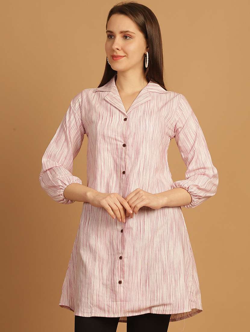 women lapel collar long sleeve regular fit shirt - 22185033 -  Standard Image - 1