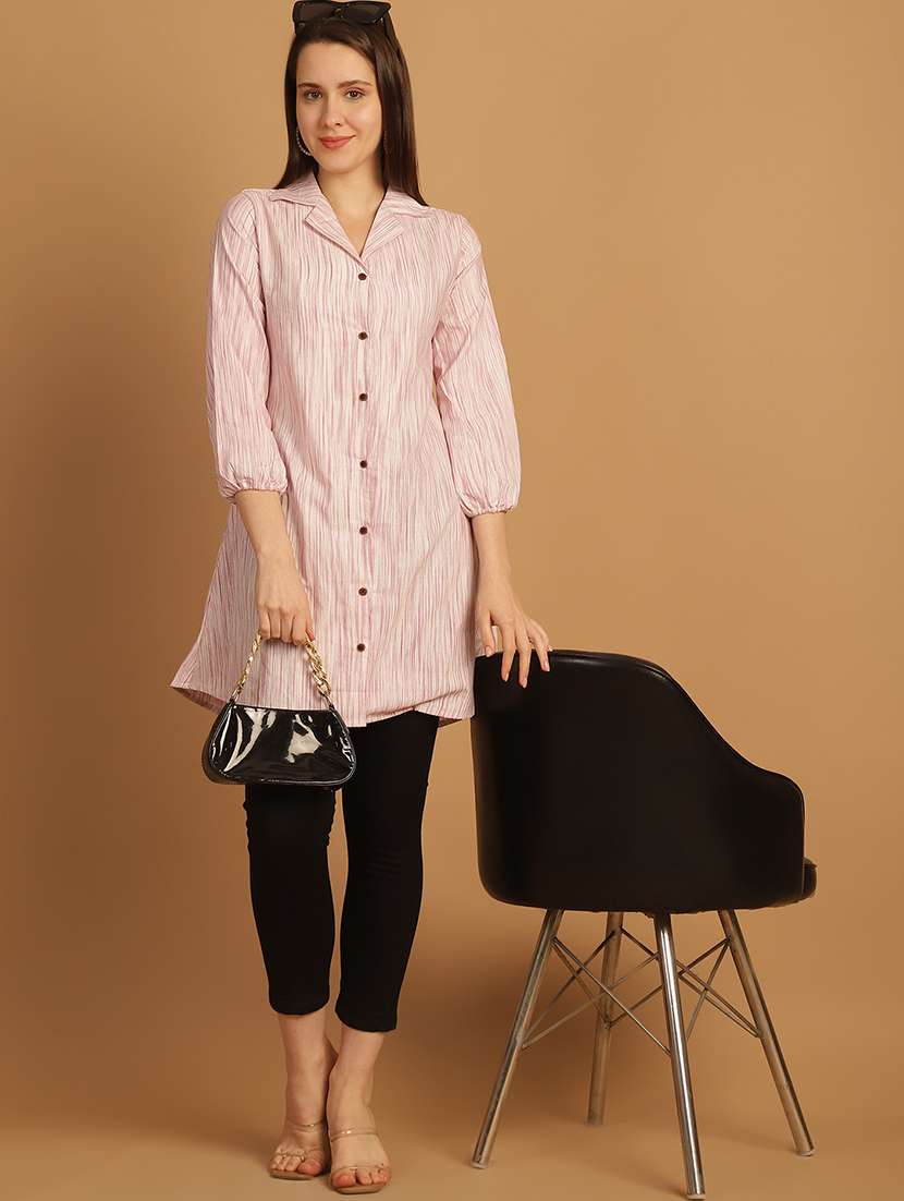 women lapel collar long sleeve regular fit shirt - 22185033 -  Standard Image - 4