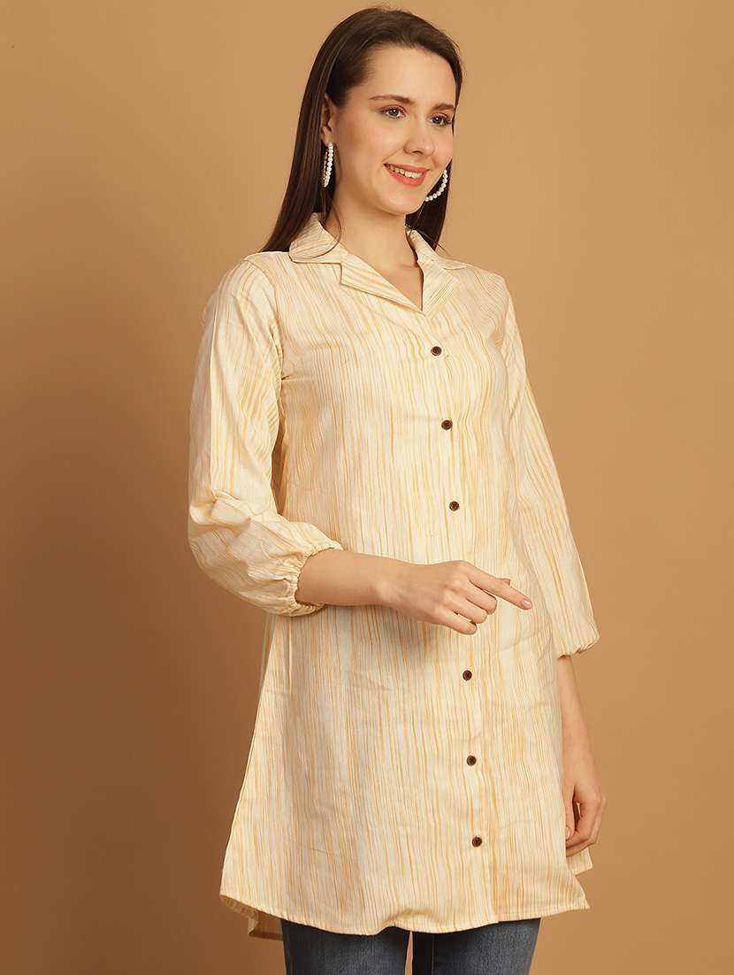 women lapel collar long sleeve regular fit shirt - 22185034 -  Standard Image - 1