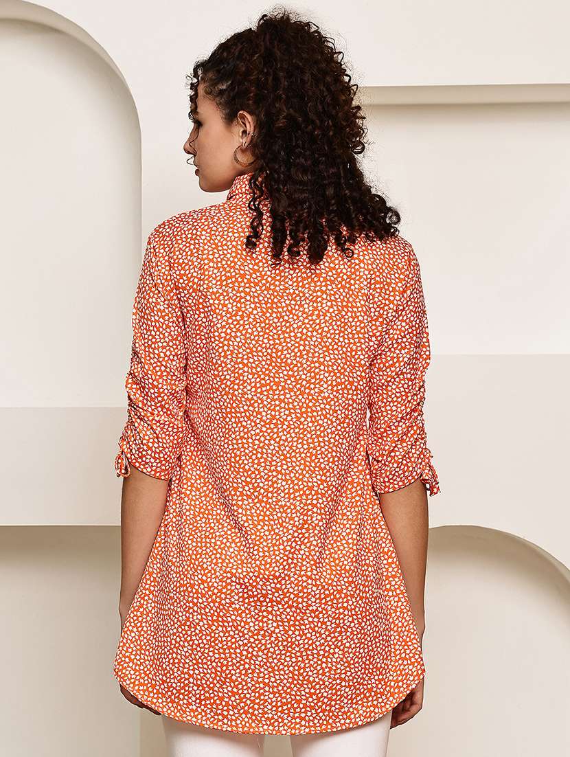 women collared three quarter sleeve regular fit shirt - 22185040 -  Standard Image - 4