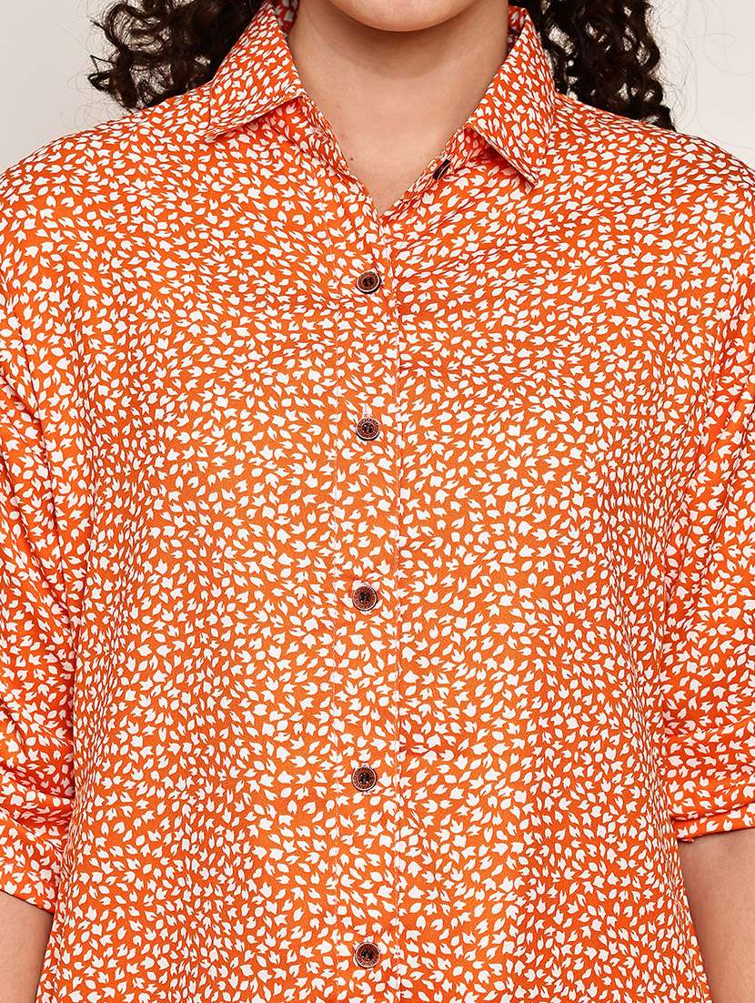 women collared three quarter sleeve regular fit shirt - 22185040 -  Standard Image - 6