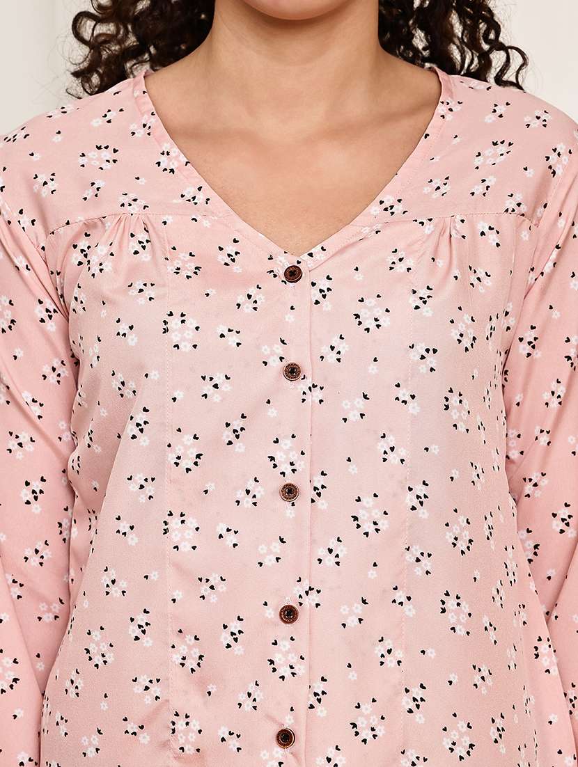 women vneck long sleeve regular fit shirt - 22185042 -  Standard Image - 6