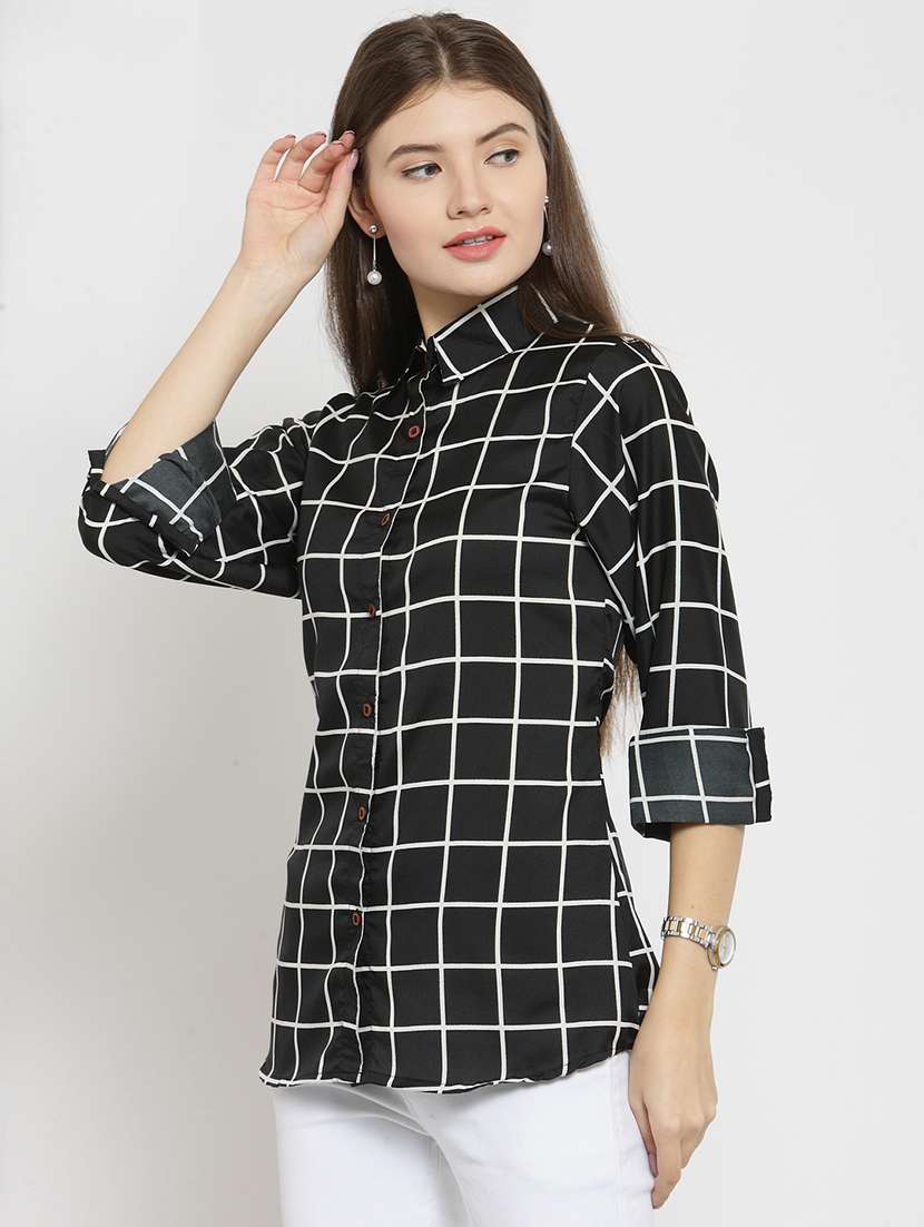 women collared long sleeve regular fit shirt - 22185049 -  Standard Image - 1