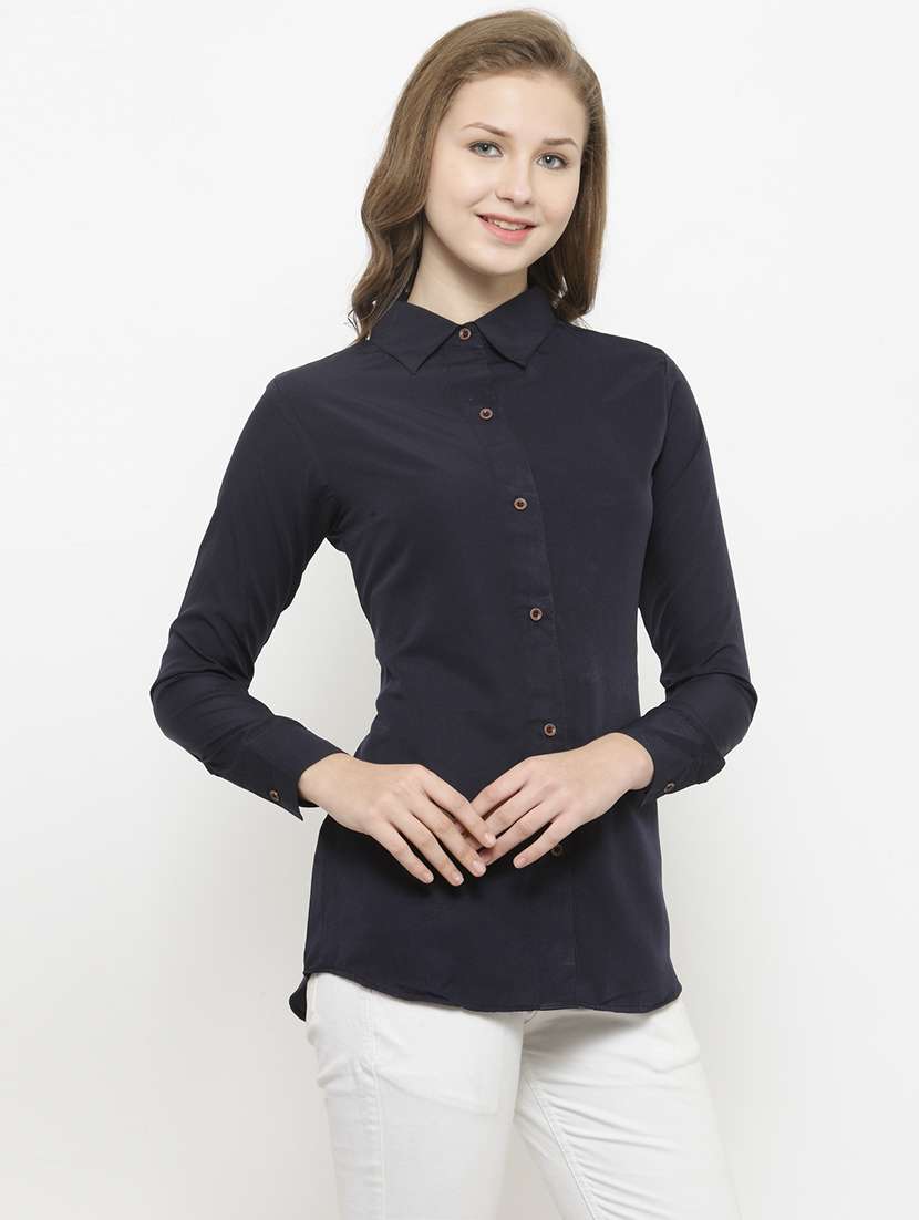 women collared long sleeve regular fit shirt - 22185051 -  Standard Image - 1