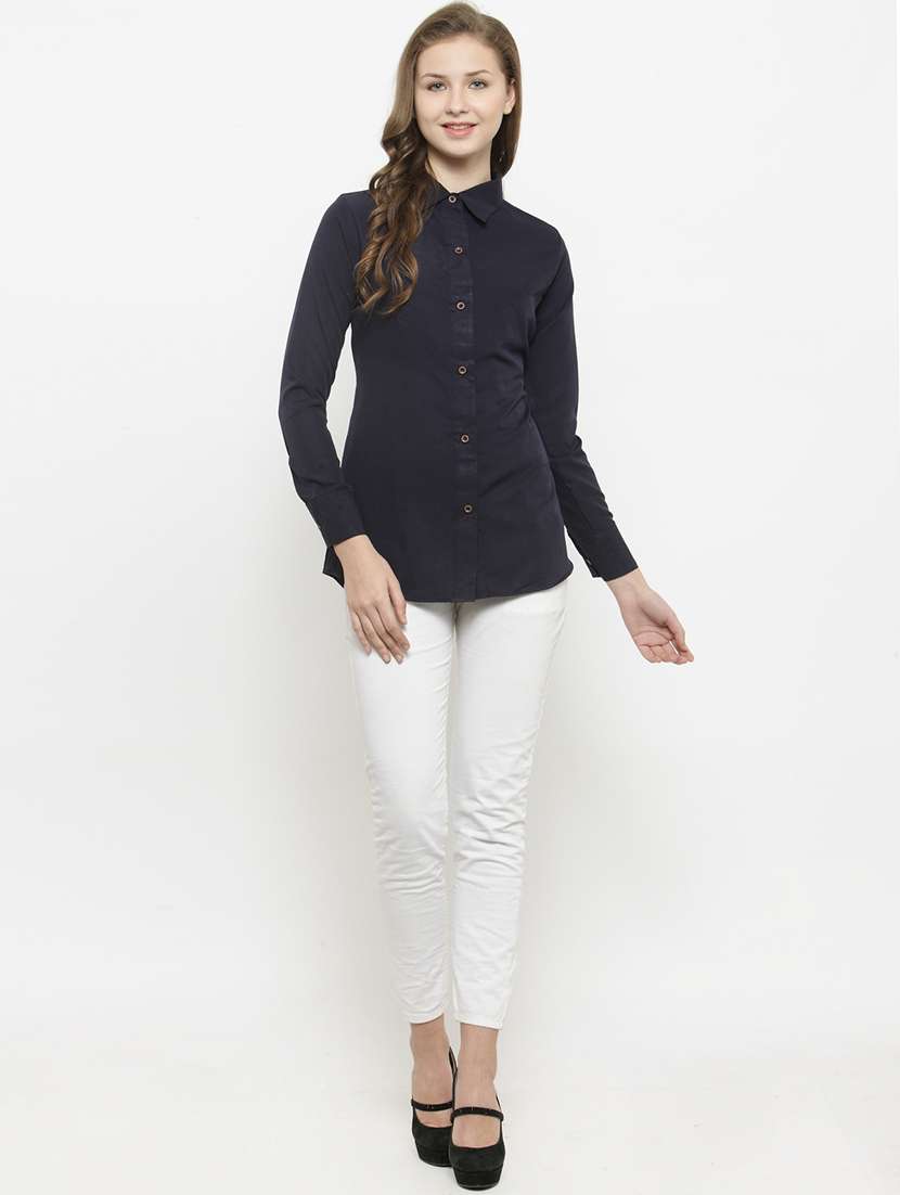 women collared long sleeve regular fit shirt - 22185051 -  Standard Image - 4