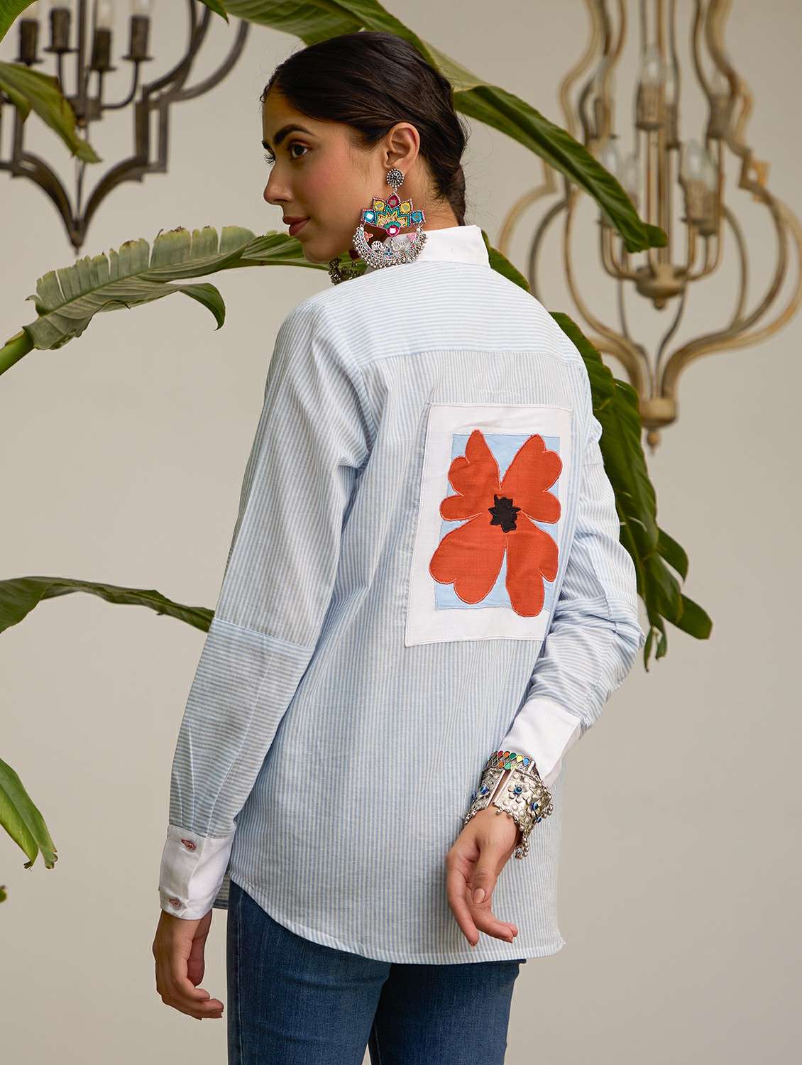 women striped long sleeve regular fit shirt - 22185111 -  Standard Image - 1