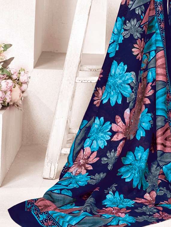women floral printed three quarter sleeve kurta pant with dupatta set - 22185128 -  Standard Image - 4