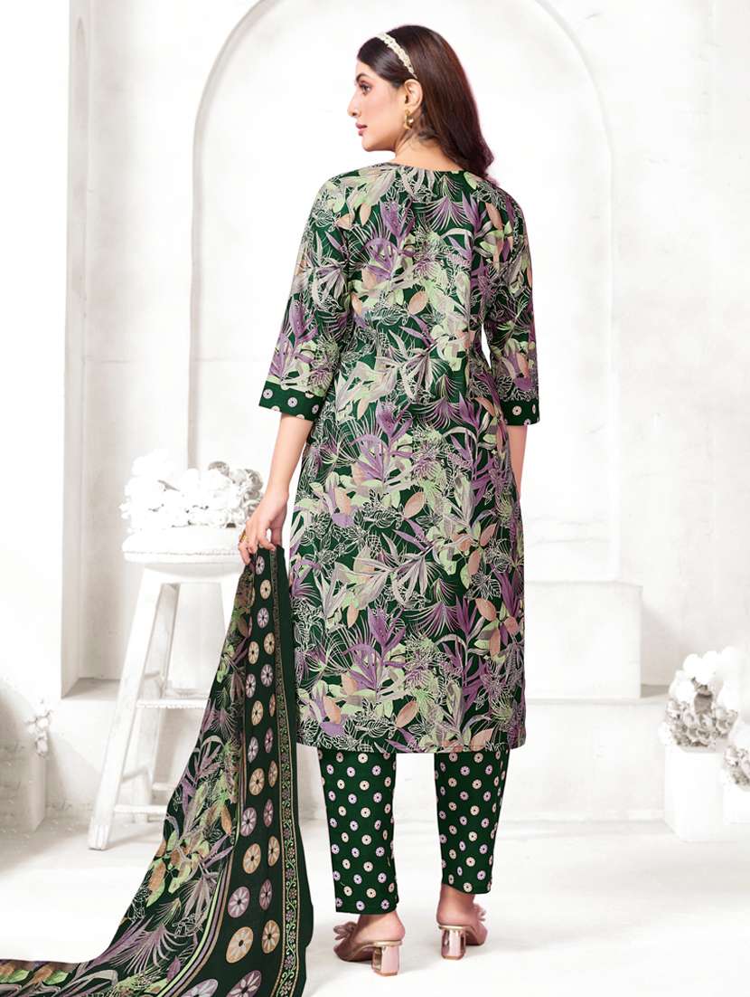green cotton kurta salwar  set - 22185131 -  Standard Image - 1