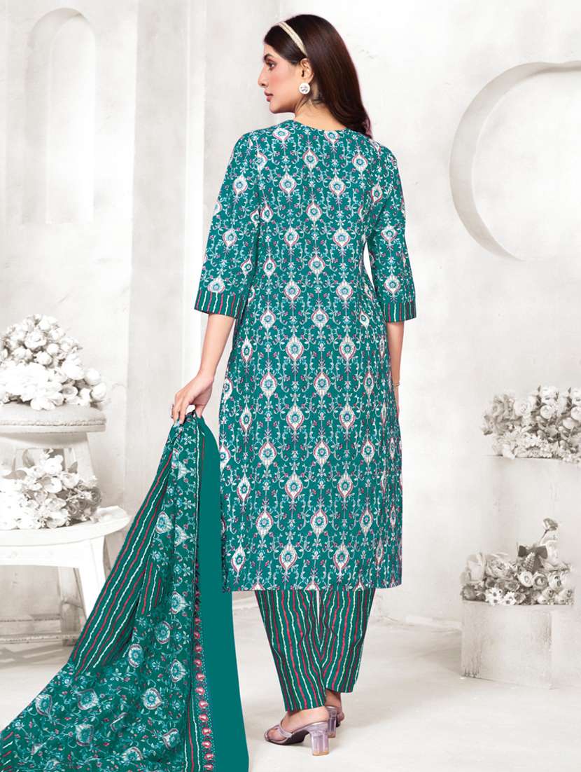 women floral printed three quarter sleeve kurta pant with dupatta set - 22185133 -  Standard Image - 1