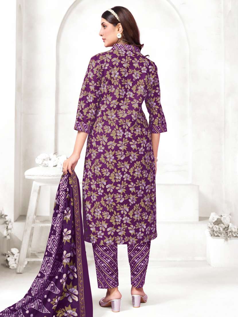 women floral printed three quarter sleeve kurta pant with dupatta set - 22185140 -  Standard Image - 1