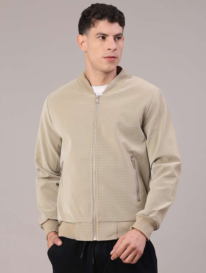 men solid long sleeve bomber jacket - 22185305 -  Standard Image - 1