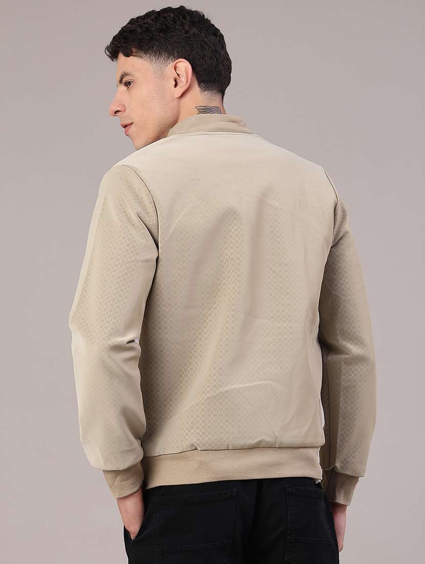 men solid long sleeve bomber jacket - 22185305 -  Standard Image - 4