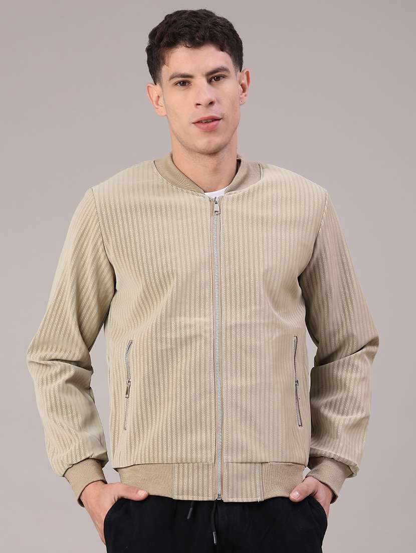 men solid long sleeve bomber jacket - 22185308 -  Standard Image - 1