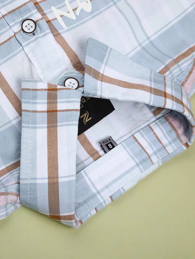 Boys Checkered Short Sleeve Casual Shirt - 22185320 -  Standard Image - 4