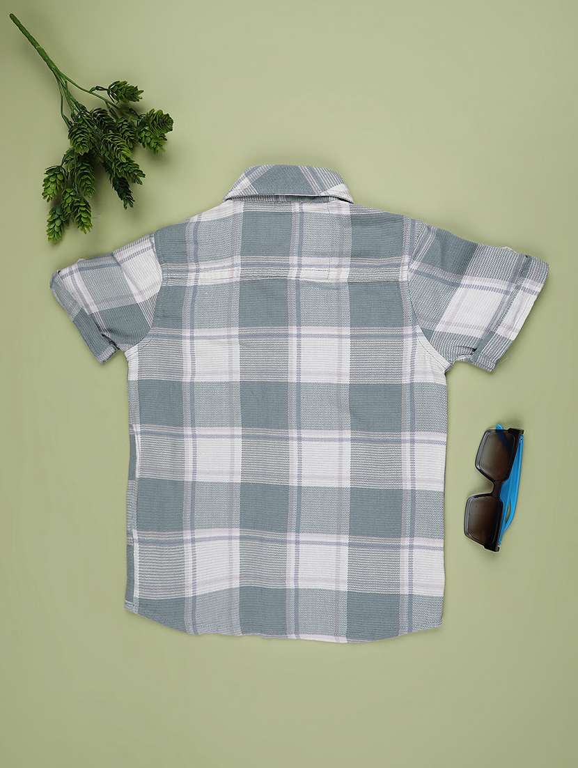 boys checkered short sleeve casual shirt - 22185326 -  Standard Image - 1