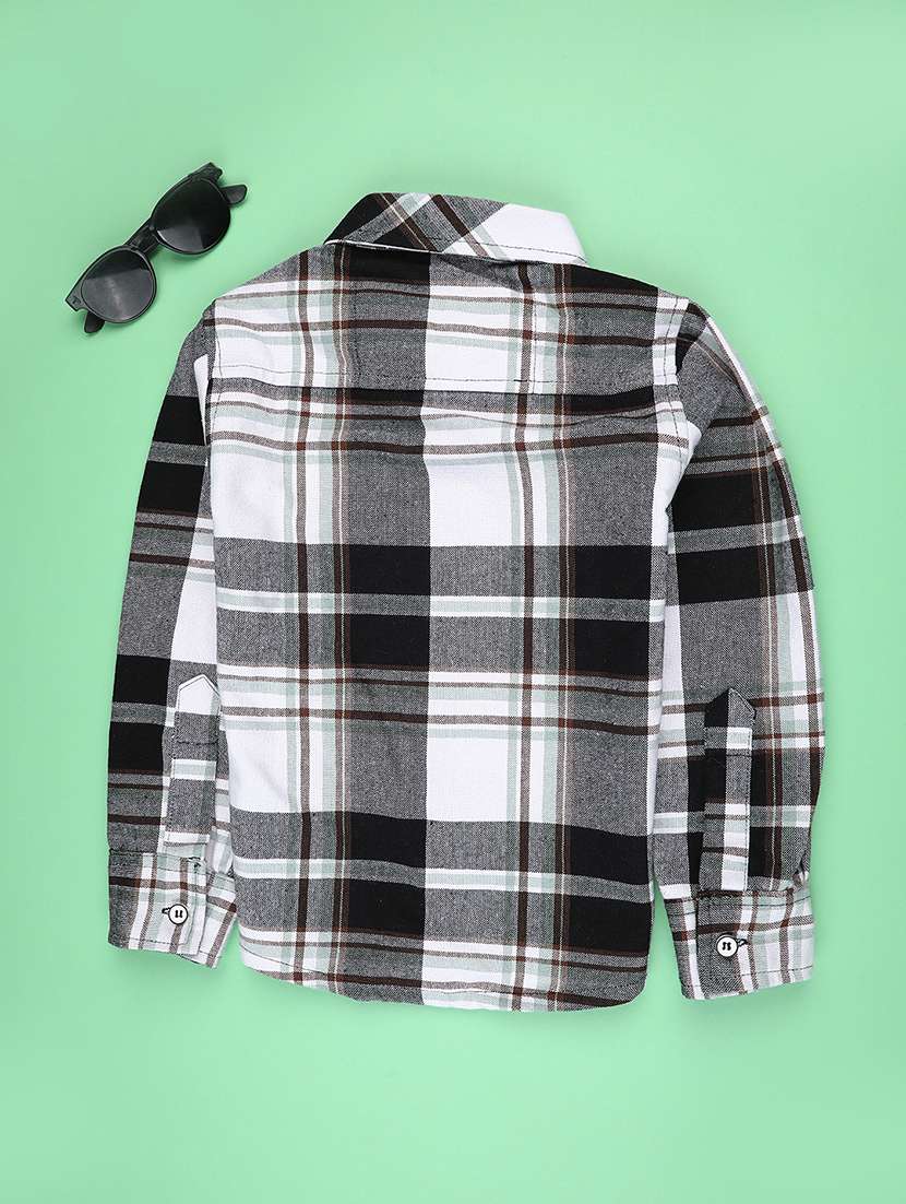 boys checkered long sleeves t-shirt - 22185339 -  Standard Image - 1