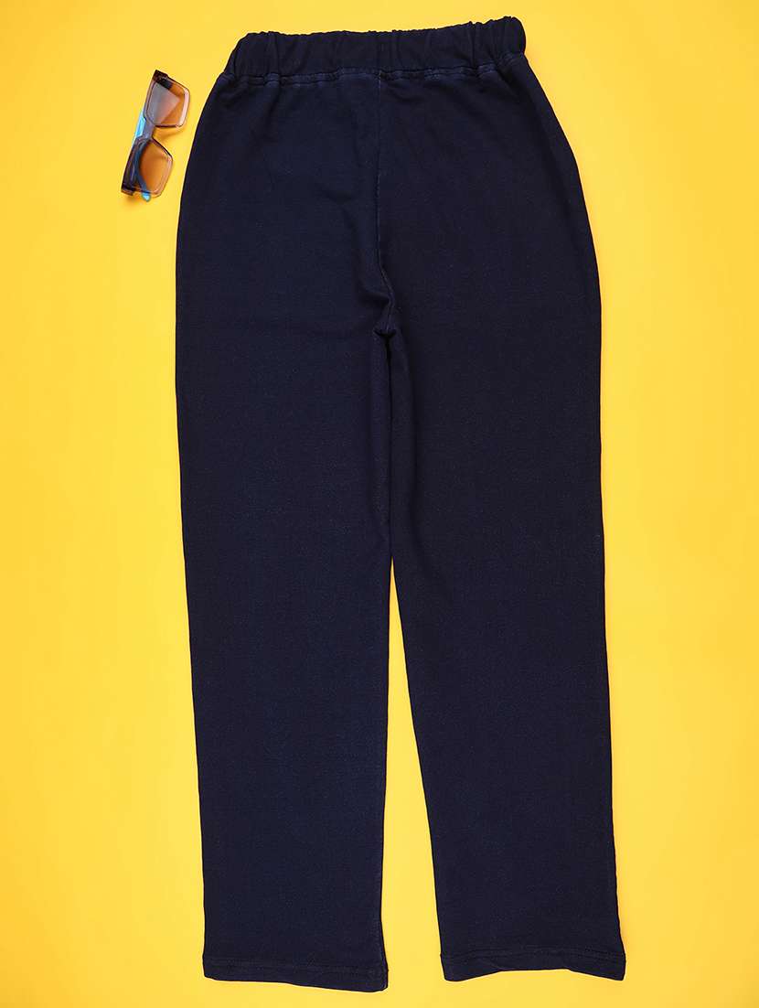 boys solid mid rise casual trouser  - 22185341 -  Standard Image - 1