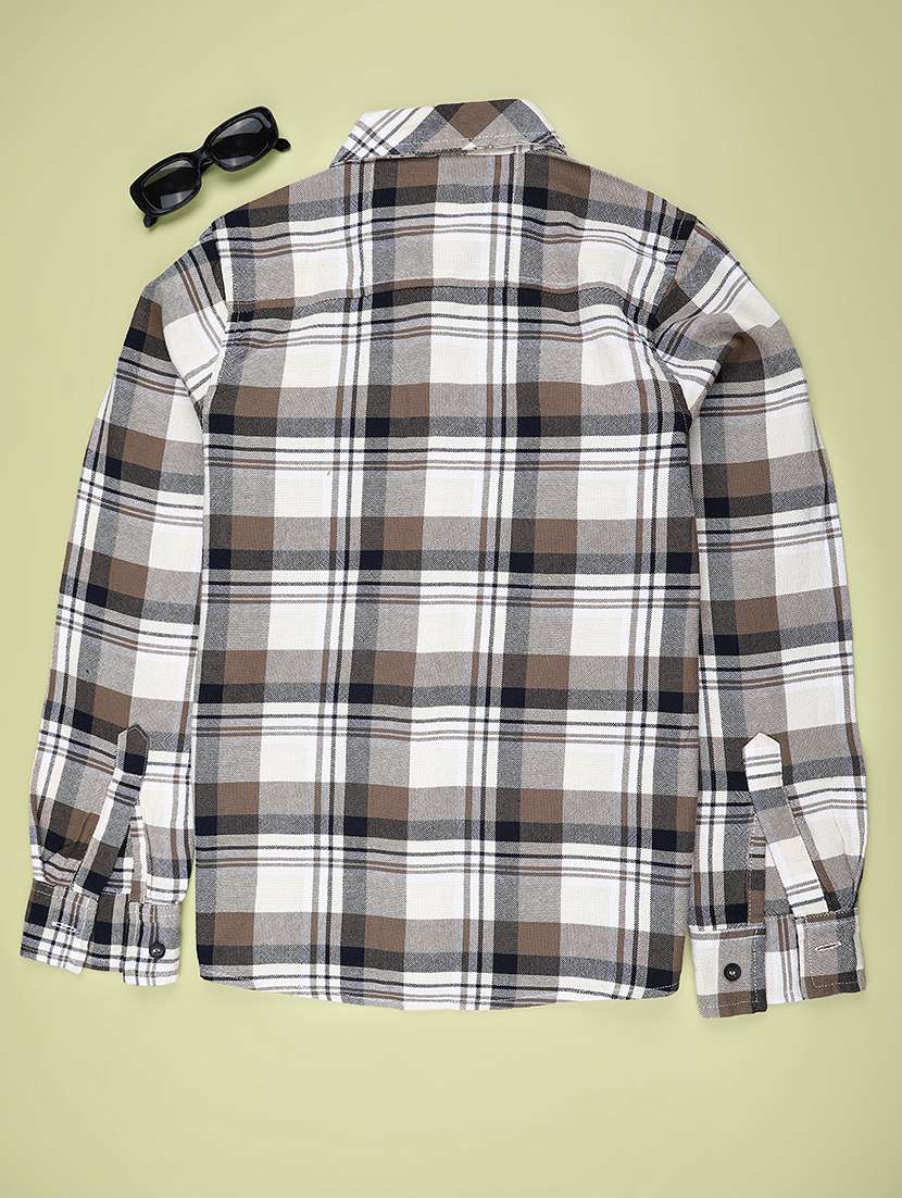 boys checkered long sleeve casual shirt - 22185348 -  Standard Image - 1
