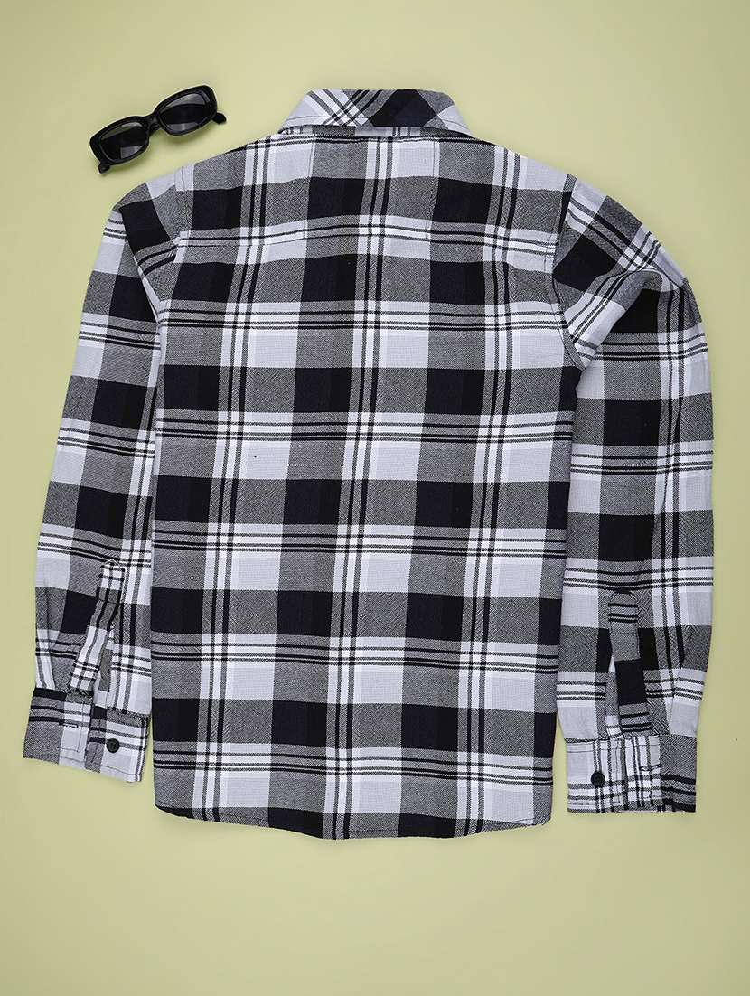 boys checkered long sleeve casual shirt - 22185349 -  Standard Image - 1