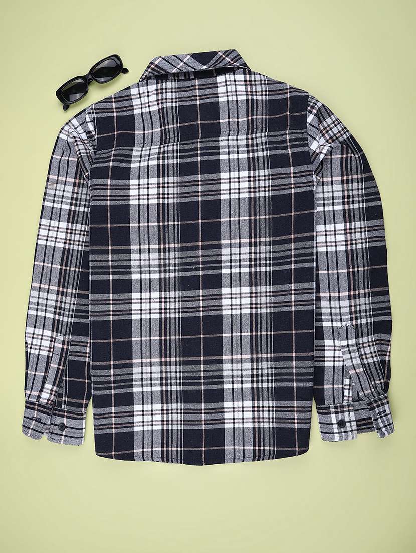boys checkered long sleeve casual shirt - 22185351 -  Standard Image - 1