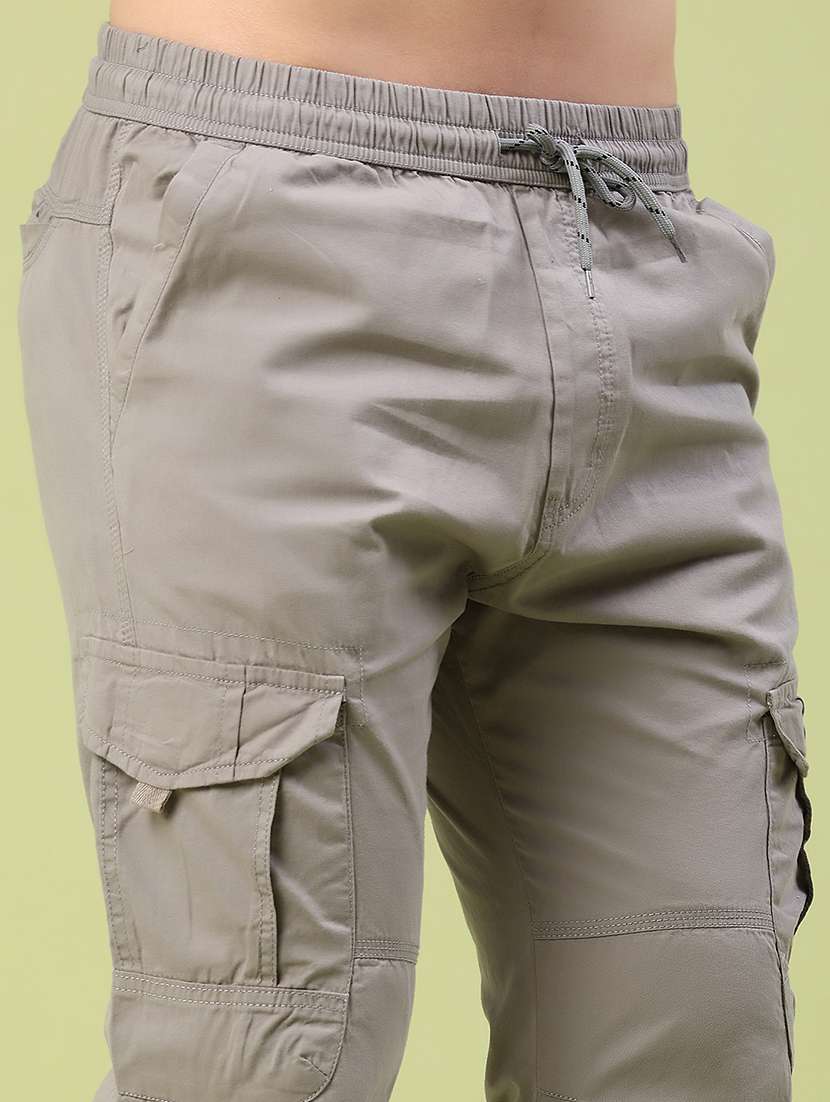 men solid mid rise cargo pant - 22185385 -  Standard Image - 1