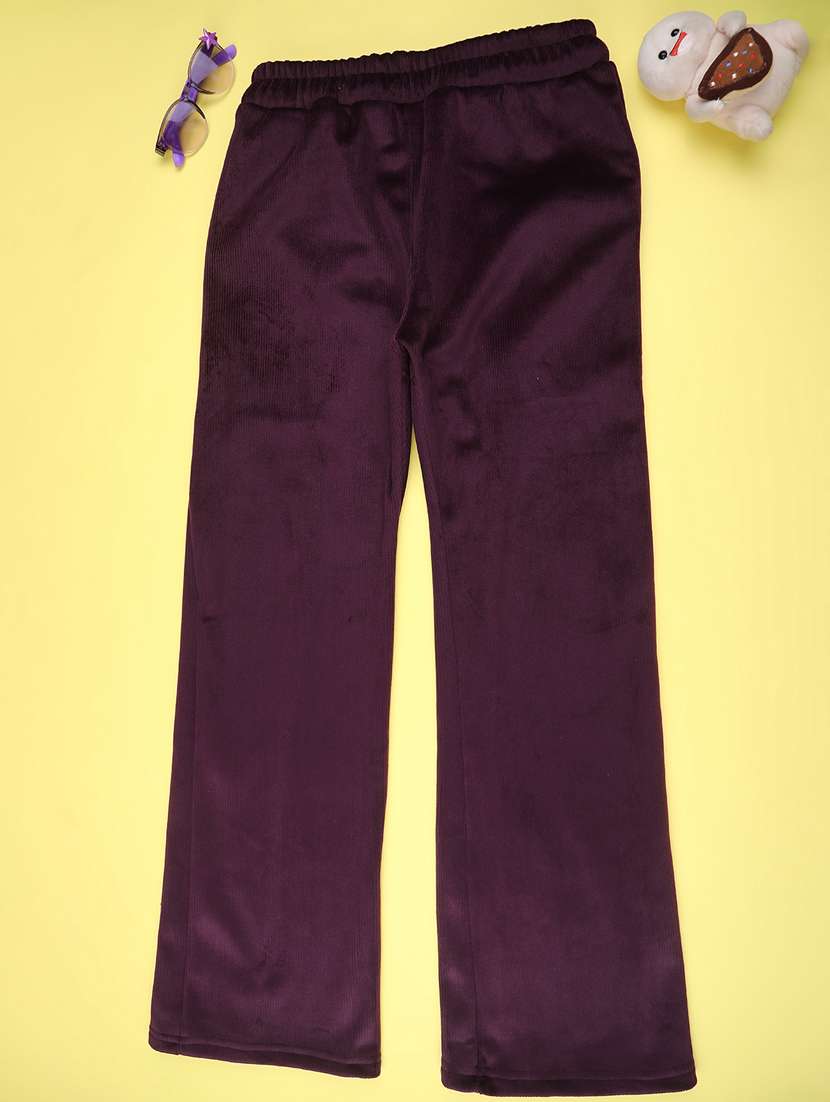 girls solid mid rise nightwear pyjama - 22185451 -  Standard Image - 1