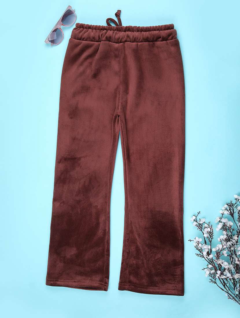 girls solid mid rise nightwear pyjama - 22185454 -  Standard Image - 1