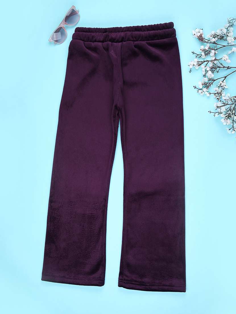 girls solid mid rise nightwear pyjama - 22185459 -  Standard Image - 1