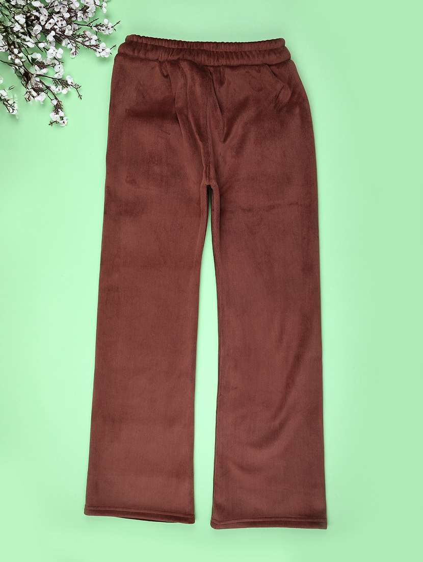 girls solid mid rise nightwear pyjama - 22185484 -  Standard Image - 1