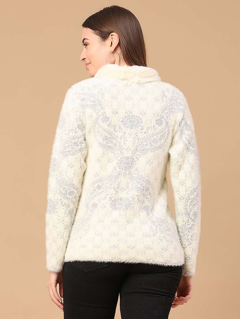 women self design long sleeve cardigan - 22185498 -  Standard Image - 4