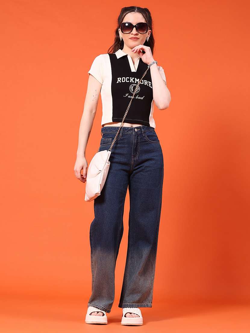 women printed short sleeve crop t-shirt - 22185558 -  Standard Image - 4