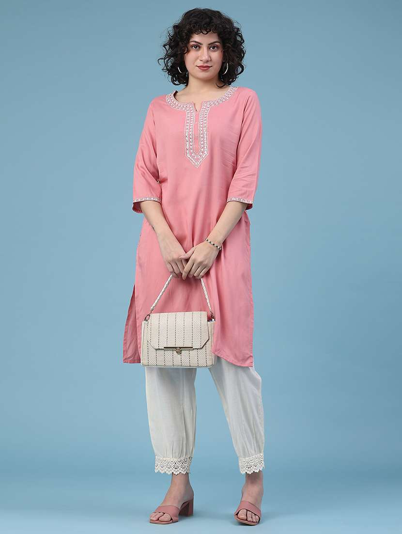 women solid mid rise salwar - 22185565 -  Standard Image - 4