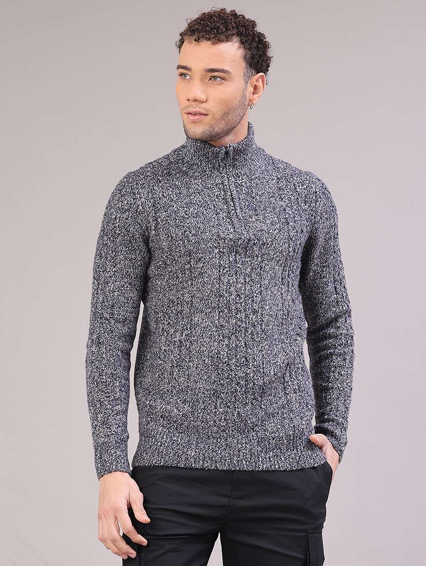 men self design long sleeve regular fit pullover  - 22185576 -  Standard Image - 1