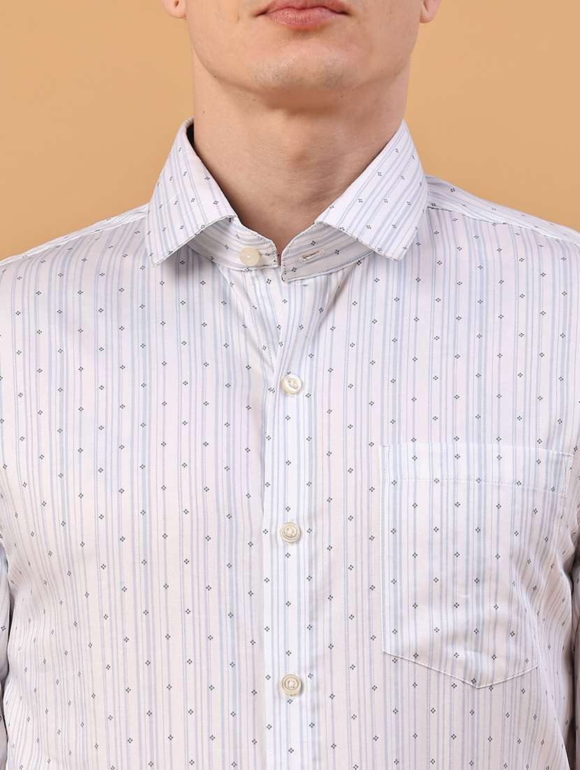 men printed long sleeve slim fit formal shirt - 22185584 -  Standard Image - 1