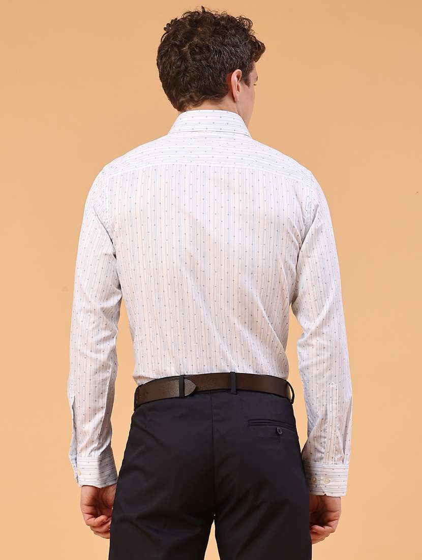 men printed long sleeve slim fit formal shirt - 22185584 -  Standard Image - 4