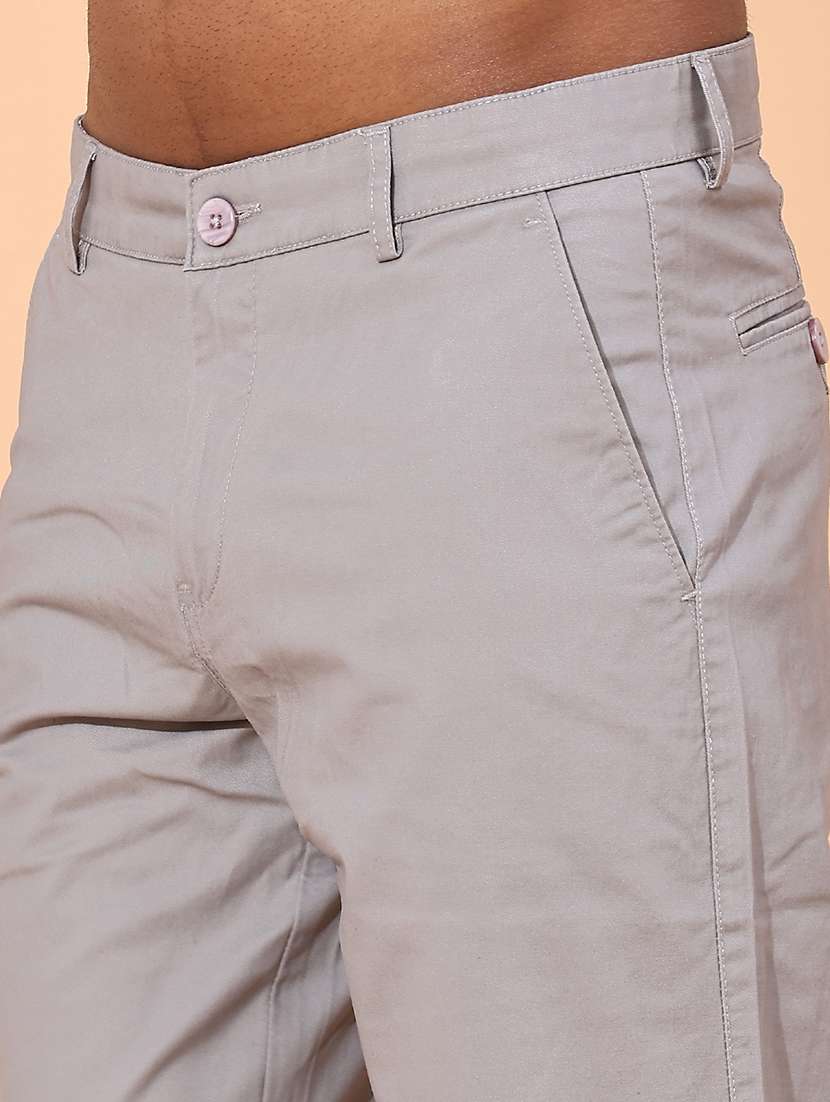 men grey cotton chinos casual trouser - 22185596 -  Standard Image - 1