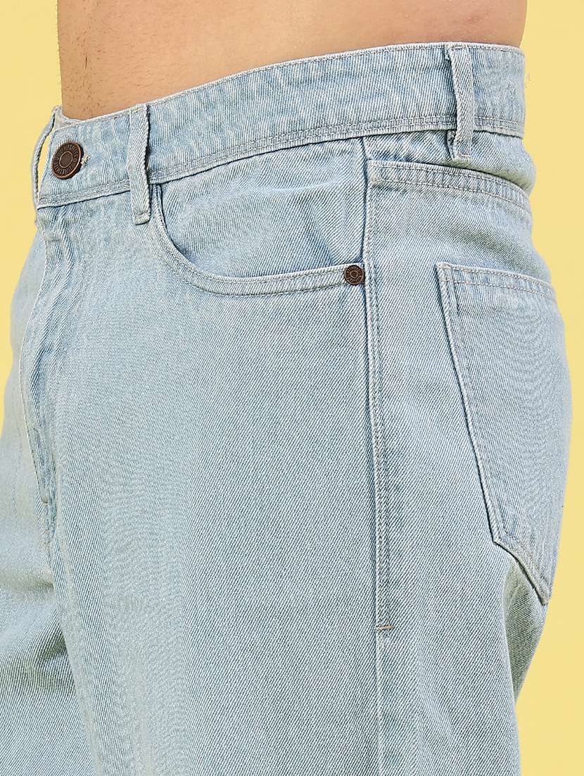 men plain mid rise full length straight jeans - 22185610 -  Standard Image - 1