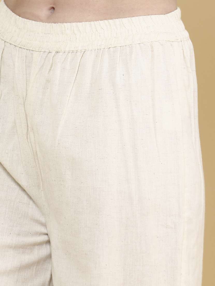 women solid mid rise palazzo - 22185646 -  Standard Image - 1