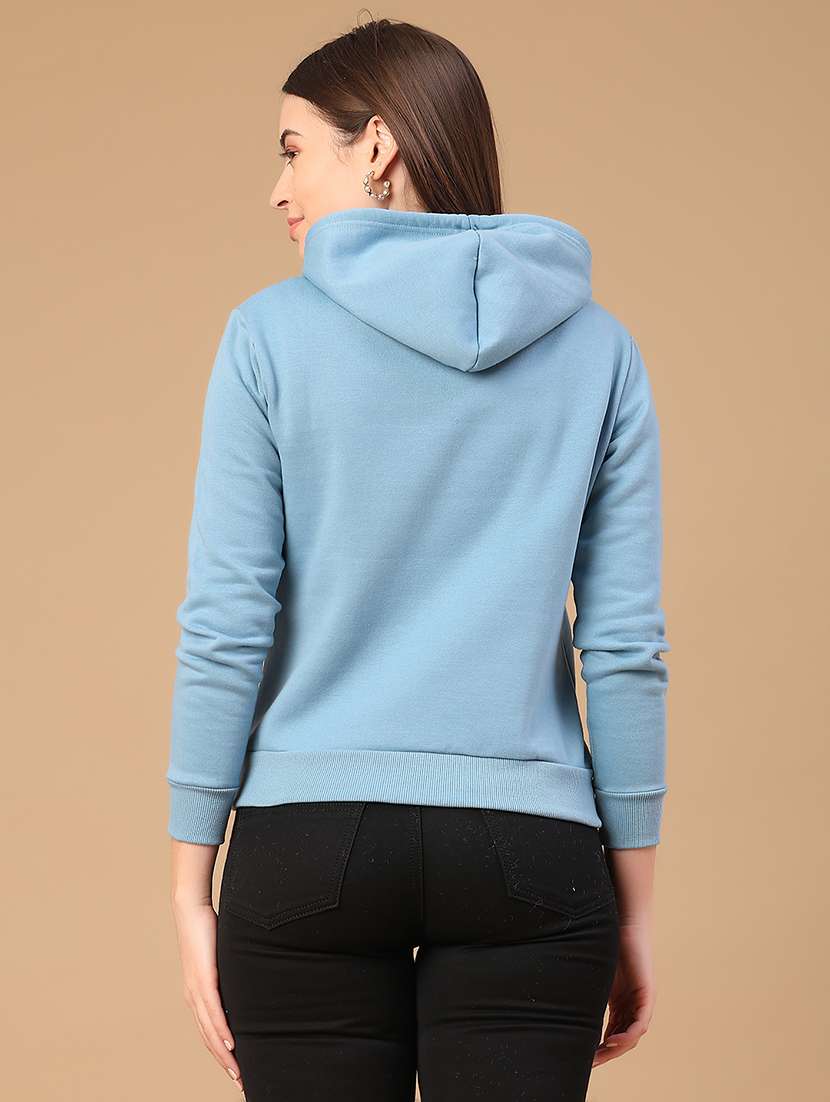 women embroidered long sleeve hooded sweatshirt - 22185666 -  Standard Image - 4