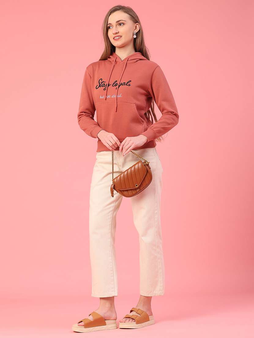 women embroidered long sleeve hooded sweatshirt - 22185668 -  Standard Image - 4