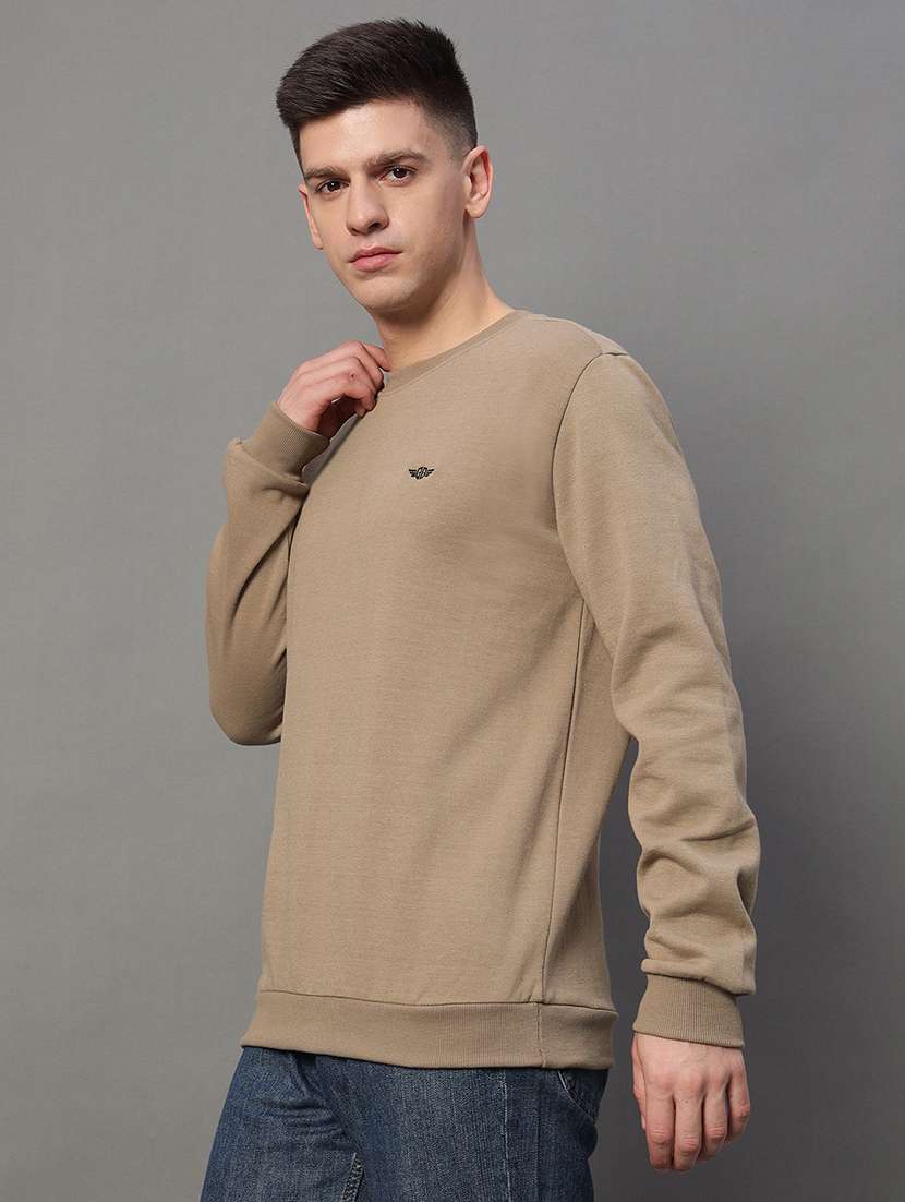 men solid long sleeve regualr fit sweatshirt - 22185820 -  Standard Image - 1
